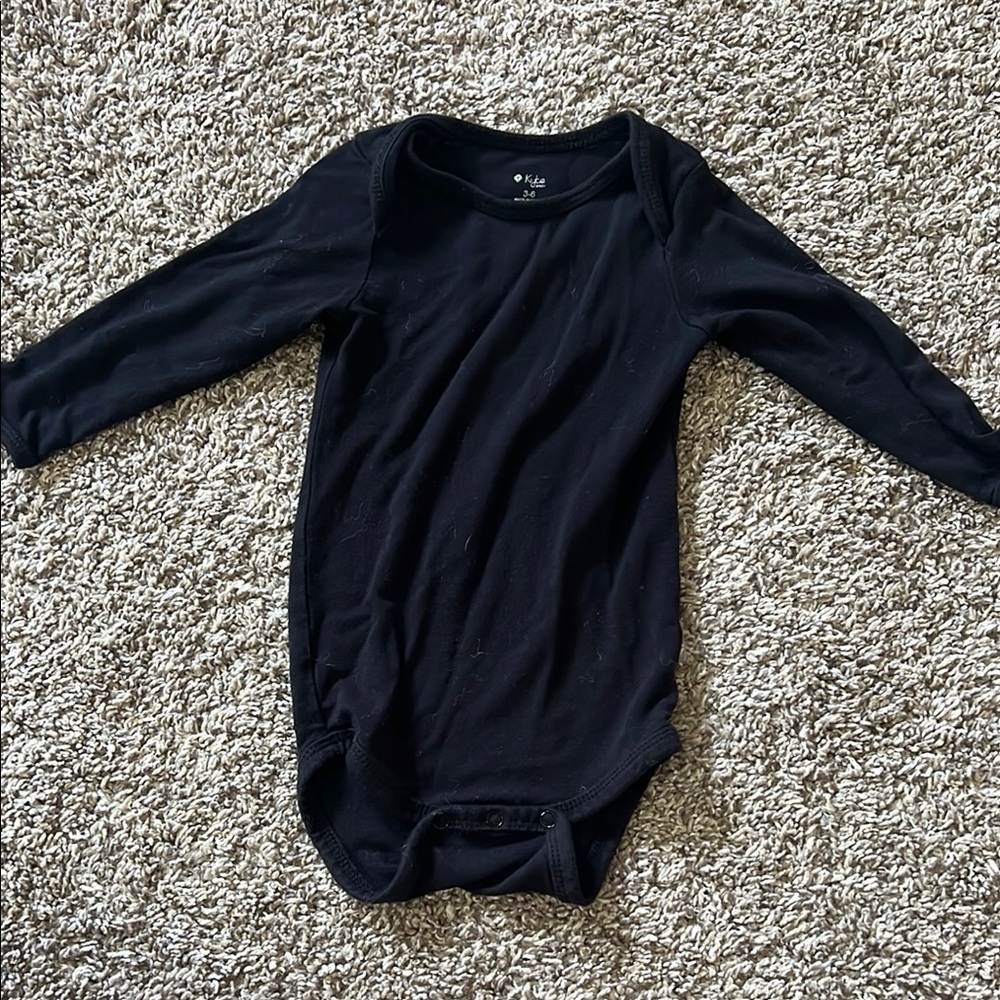 Black Long Sleeve Baby Onesie
